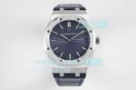 BF Factory Swiss Replica AP Royal Oak 15500 Watch SS Blue Dial Blue Leather Strap 41MM